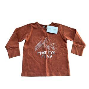 NWT Gus + Steel Rust Made For Play L/S Tee 2T